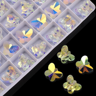 14MM Butterfly Glass Beads