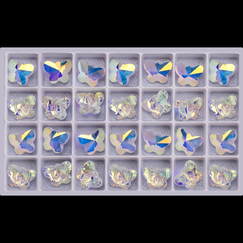14MM Butterfly Glass Beads