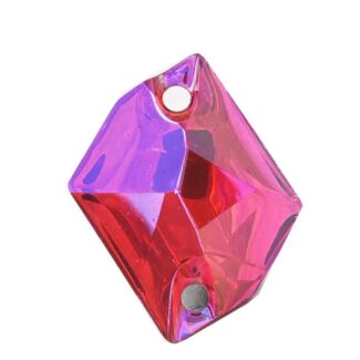 Rose AB Resin Cosmic sewn Rhinestone Stone