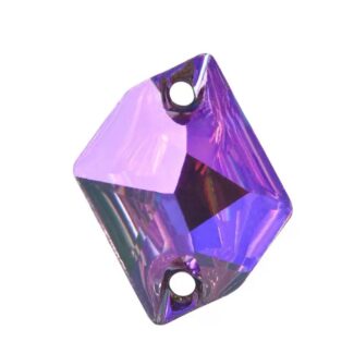 Lt Purple AB Resin Cosmic sewn Rhinestone Stone