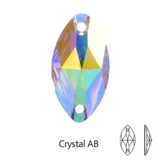 Resin Navette Sew on Rhinestone