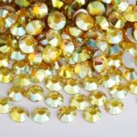 Premium Qty Glass Rhinestone Gold Sunshine